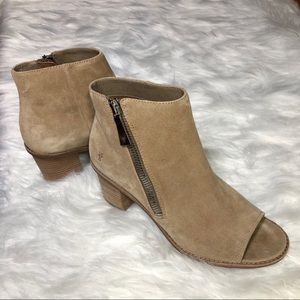 🍁SO CUTE!!! Frye Brielle Suede Peep Toe Bootie 10